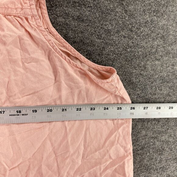 Time And Tru Shirt Women 3XL Pink Button Up Collared Sleeveless Wide Strap - Picture 5 of 7